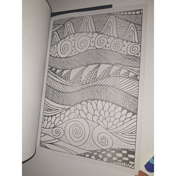 Landoll  Stress Relieving Advanced Adult Coloring Relax to Music Zbook - Picture 5 of 11